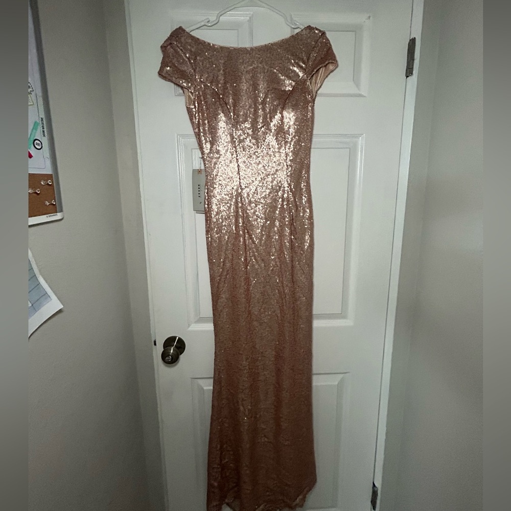 Rose gold formal dress